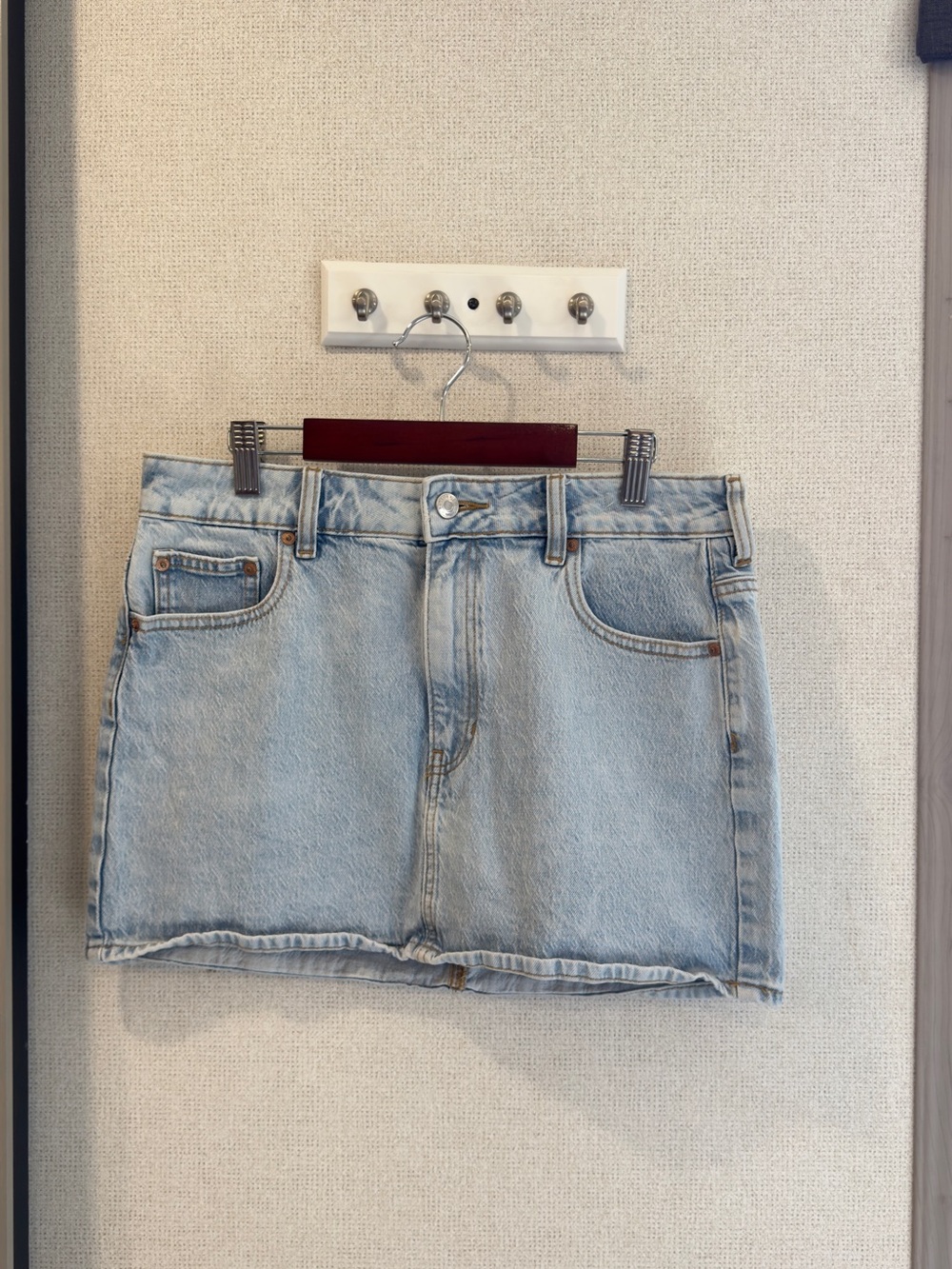 Pacsun Light Wash Denim Mini Skirt - Casual Women’s Skirt